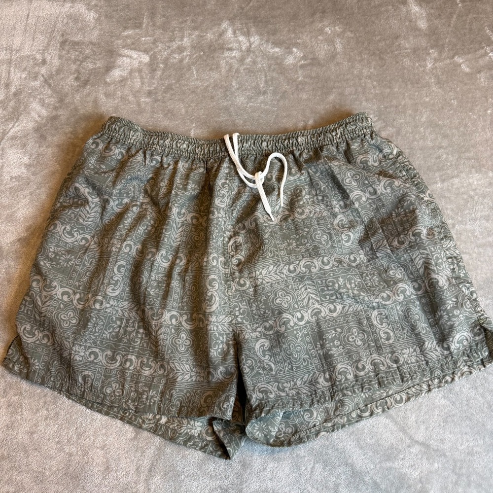 Laguna Men's Olive Green Swim Trunks XL Mesh Lined Drawstring Quick Dry